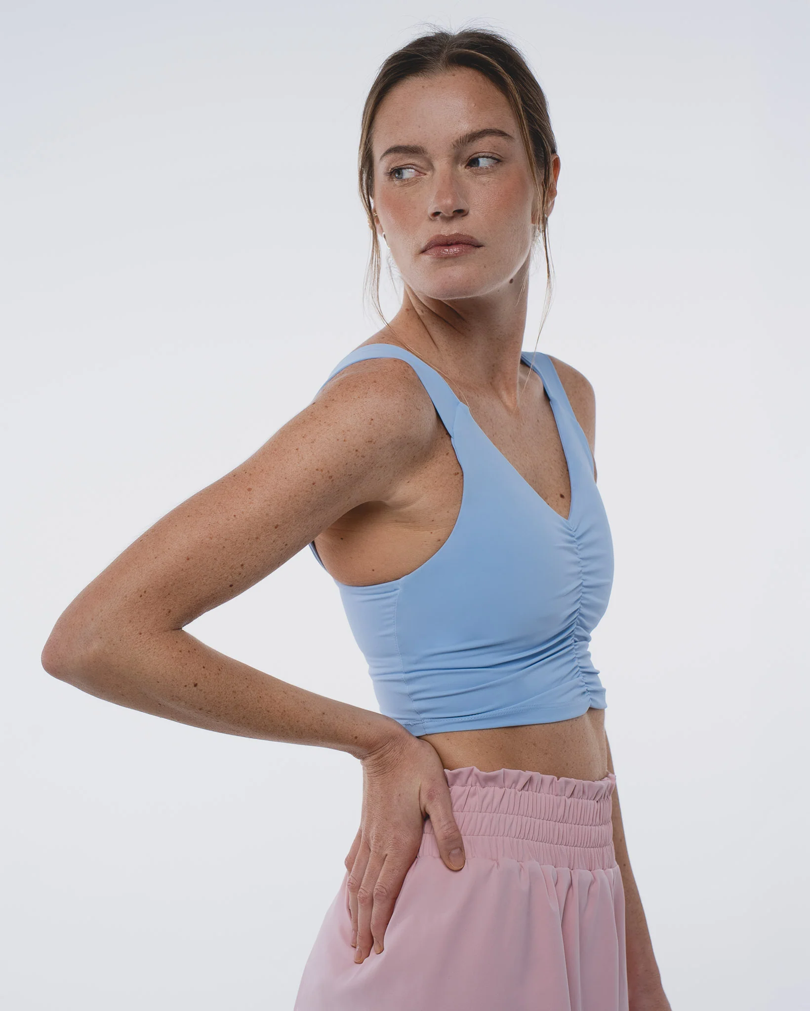 RUCHED TOP COTTON CANDY BLUE - Image 3